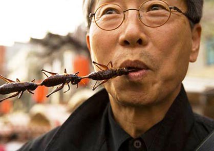 Japonês come barata e diz que pode salvar o mundo  